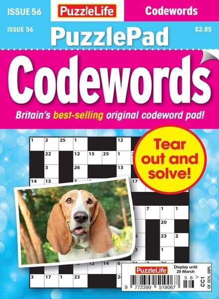 PuzzleLife PuzzlePad Codewords – 25 February 2021 Cover