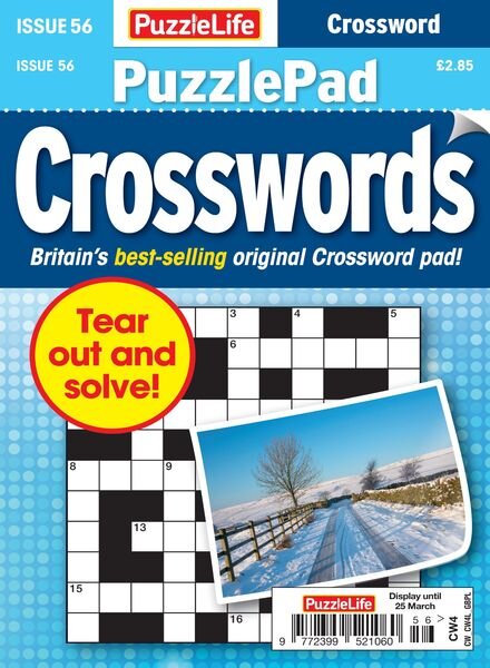 PuzzleLife PuzzlePad Crosswords – 25 February 2021 Cover