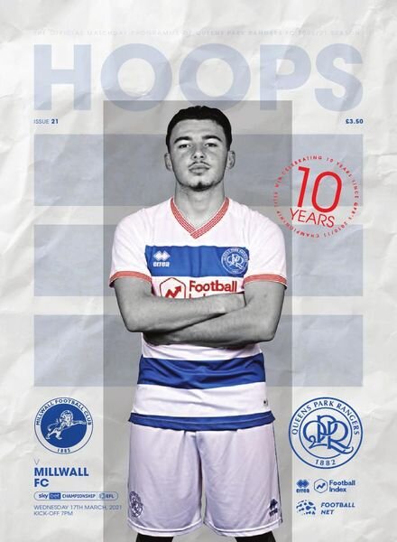 QPR Official Programmes – vs Millwall FC – 17 March 2021 Cover