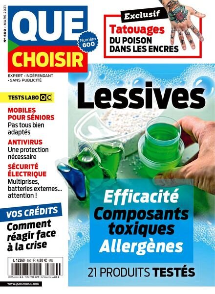 Que Choisir – Mars 2021 Cover