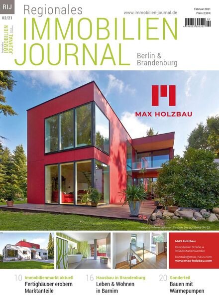 Regionales Immobilien Journal Berlin & Brandenburg – Februar 2021 Cover