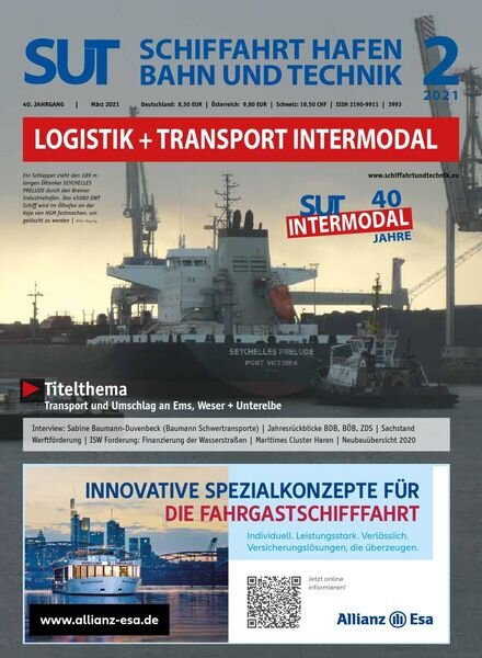 Schiffahrt Hafen Bahn und Technik – Marz 2021 Cover