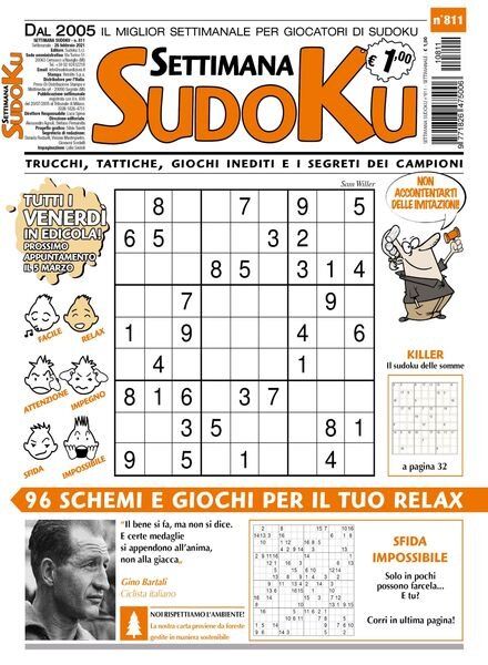 Settimana Sudoku – 24 febbraio 2021 Cover