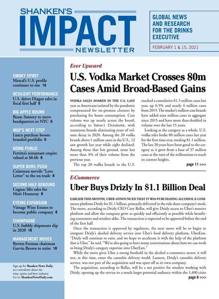 Shanken’s Impact Newsletter – February 2021 Cover