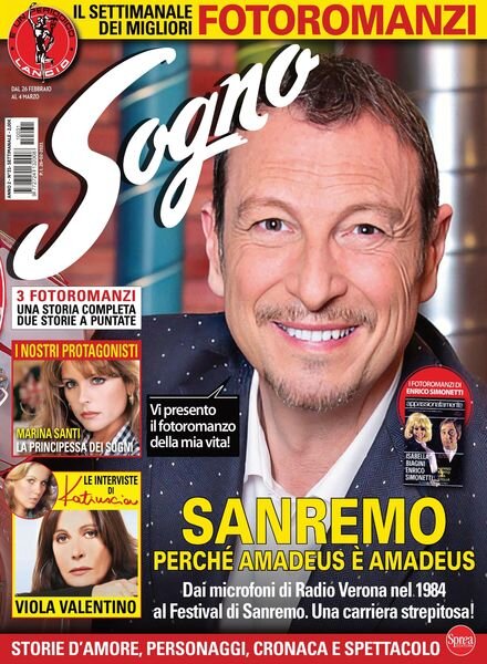 Sogno – 26 febbraio 2021 Cover