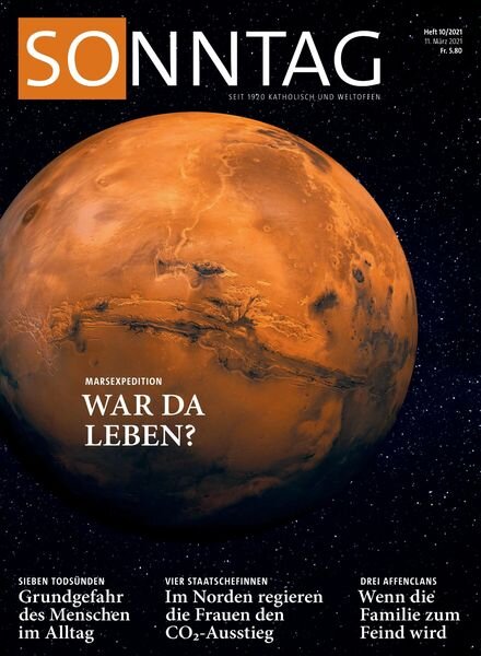 Sonntag – 11 Marz 2021 Cover