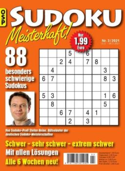 Sudoku Meisterhaft – 12 Februar 2021