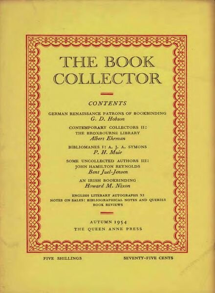 The Book Collector – Autumn 1954 Cover