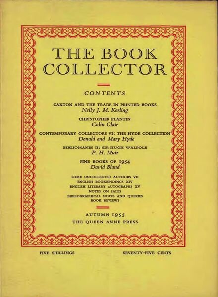 The Book Collector – Autumn, 1955 Cover