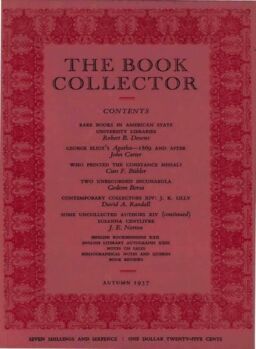 The Book Collector – Autumn 1957