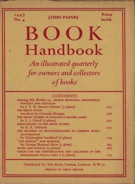The Book Collector – N 4, 1947 Cover