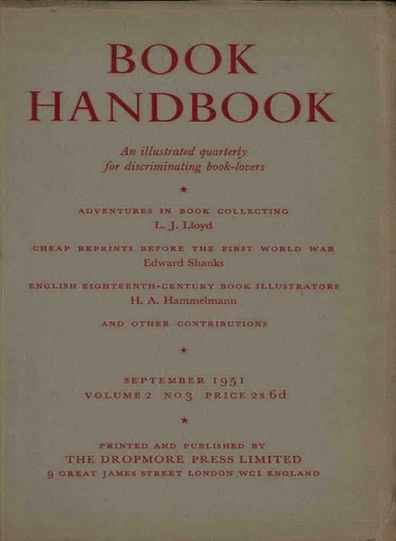 The Book Collector – September, 1951 Cover