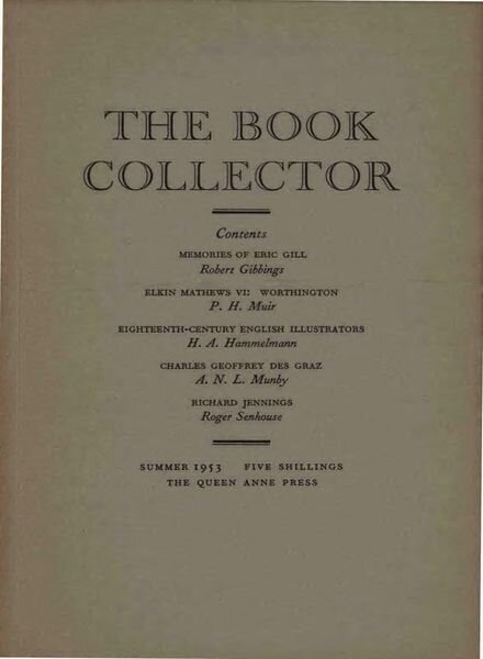 The Book Collector – Summer 1953 Cover