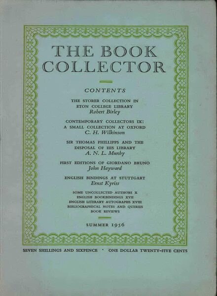 The Book Collector – Summer, 1956 Cover