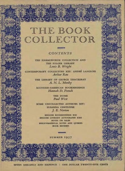 The Book Collector – Summer, 1957 Cover