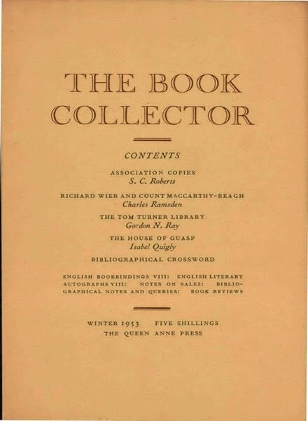 The Book Collector – Winter 1953 Cover