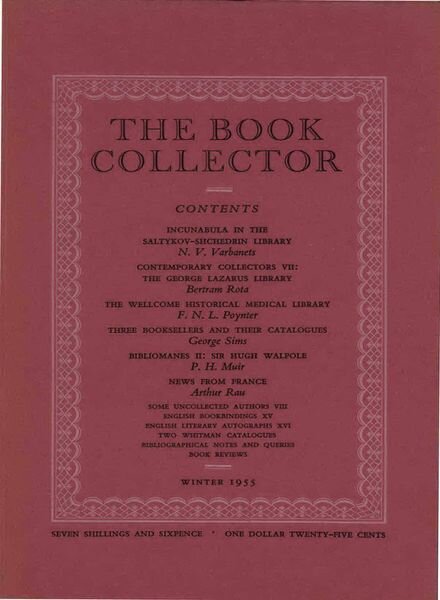 The Book Collector – Winter 1955 Cover