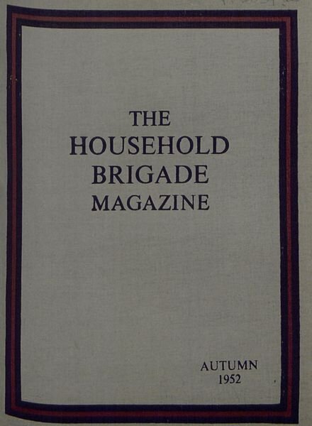 The Guards Magazine – Autumn 1952 Cover