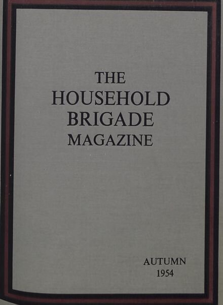 The Guards Magazine – Autumn 1954 Cover