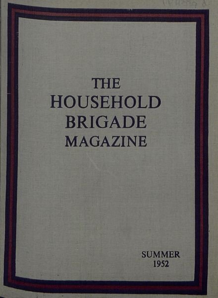 The Guards Magazine – Summer 1952 Cover