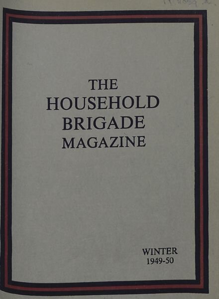 The Guards Magazine – Winter 1949 Cover