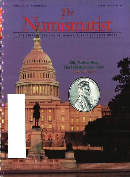 The Numismatist – April 2001 Cover