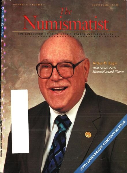 The Numismatist – August 2000 Cover
