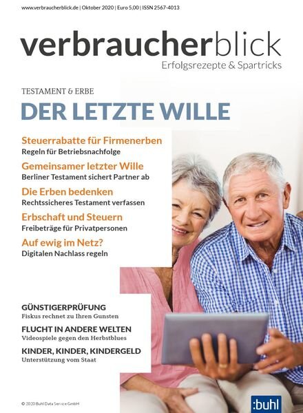verbraucherblick – Oktober 2020 Cover