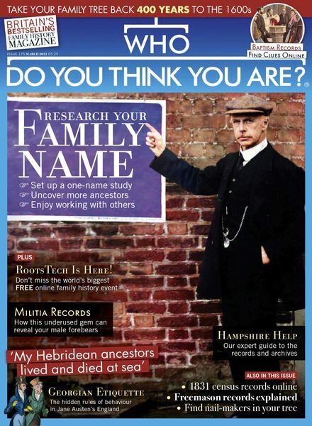 Who Do You Think You Are – March 2021 Cover