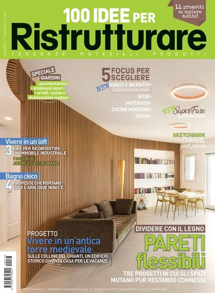 100 Idee per Ristrutturare – aprile 2021 Cover