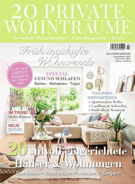 20 Private Wohntraume – Februar-Marz 2021 Cover