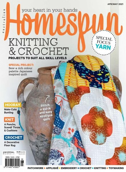 Australian Homespun – April 2021 Cover