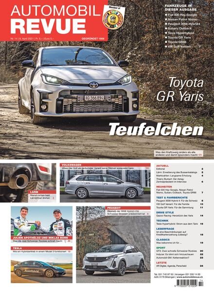 Automobil Revue – 09 April 2021 Cover