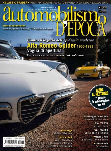 Automobilismo d’Epoca – Marzo 2021 Cover