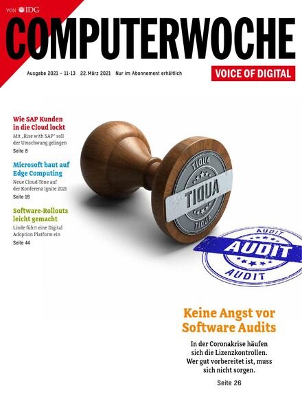 Computerwoche – 22 Marz 2021 Cover
