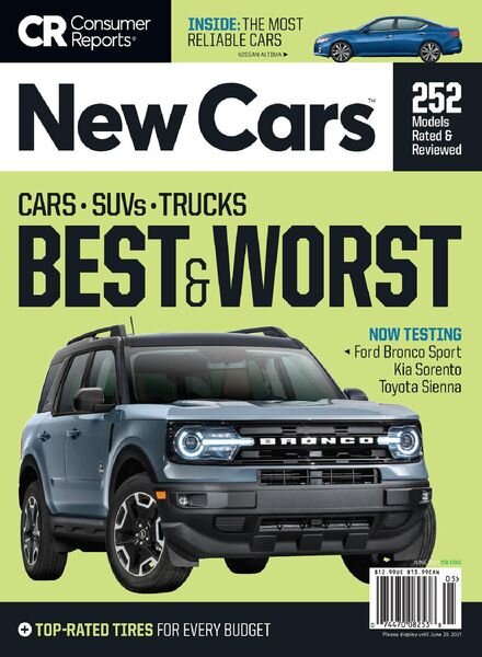 Consumer Reports New Cars – June 2021 Cover