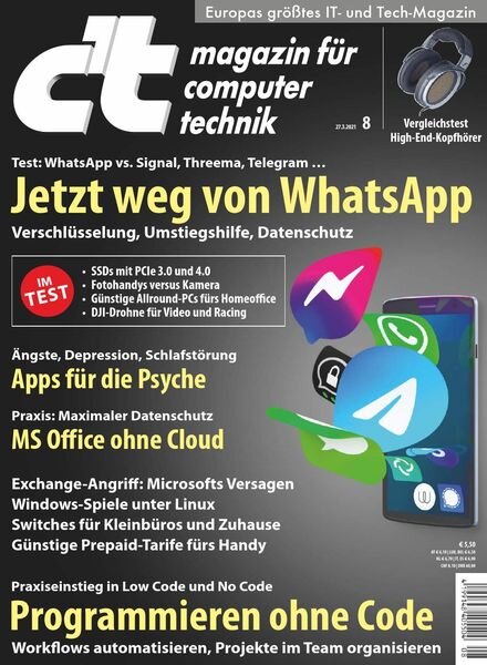 ct Magazin fur Computertechnik – 26 Marz 2021 Cover