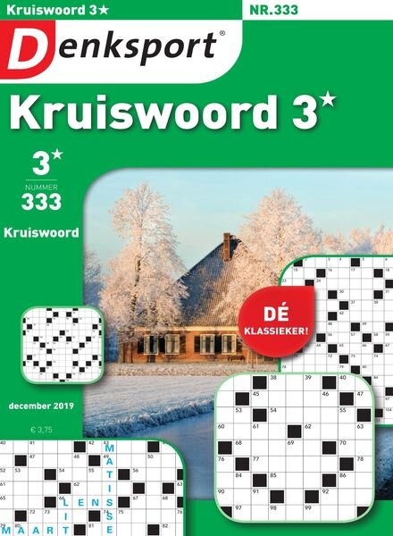 Denksport Kruiswoord 3 – 20 december 2019 Cover