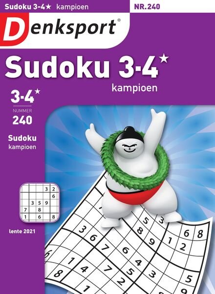 Denksport Sudoku 3-4 kampioen – 04 maart 2021 Cover