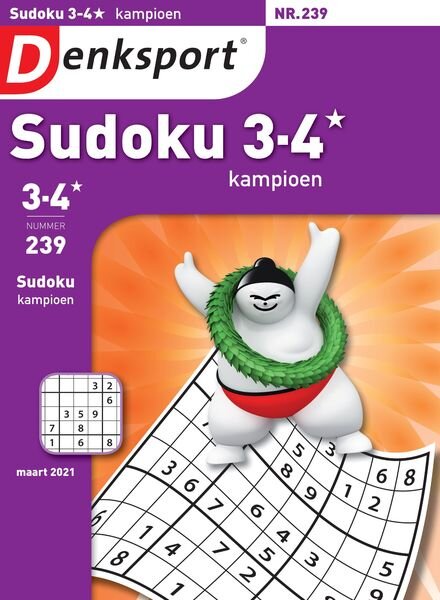 Denksport Sudoku 3-4 kampioen – 11 februari 2021 Cover
