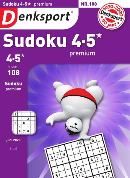 Denksport Sudoku 4-5 premium – 11 juni 2020 Cover