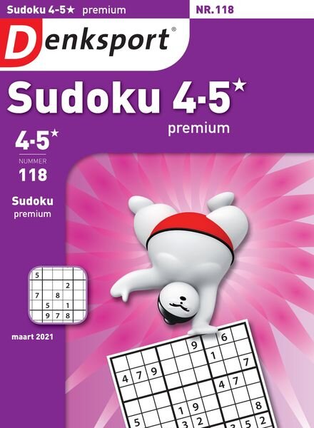 Denksport Sudoku 4-5 premium – 18 maart 2021 Cover