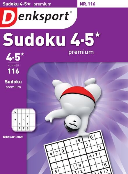 Denksport Sudoku 4-5 premium – 21 januari 2021 Cover