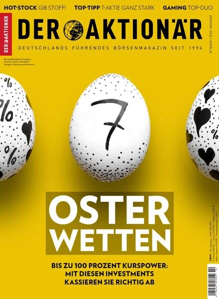 Der Aktionar – 30 Marz 2021 Cover