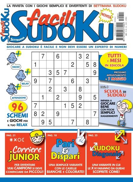 Facili Sudoku – aprile 2021 Cover