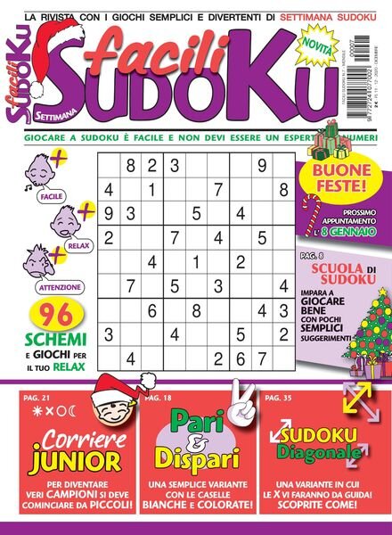 Facili Sudoku – dicembre 2020 Cover
