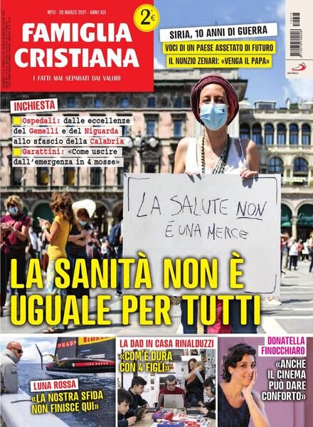 Famiglia Cristiana – 28 Marzo 2021 Cover