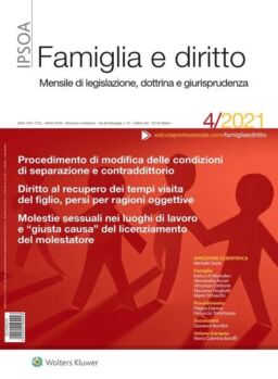 Famiglia e Diritto – Aprile 2021