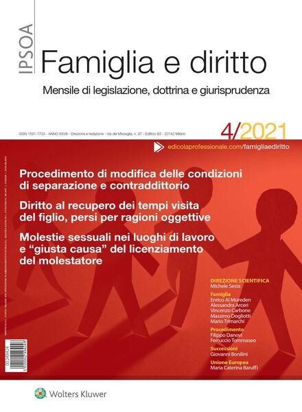 Famiglia e Diritto – Aprile 2021 Cover