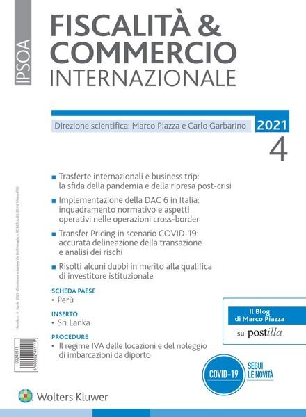 Fiscalita & Commercio Internazionale – Aprile 2021 Cover